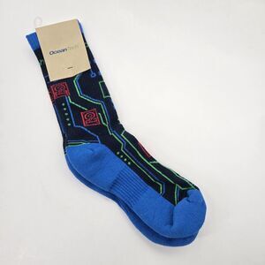Sock Club Circuit Board Novelty Crew Socks 75% Cotton Nerd Geek Computer US Made